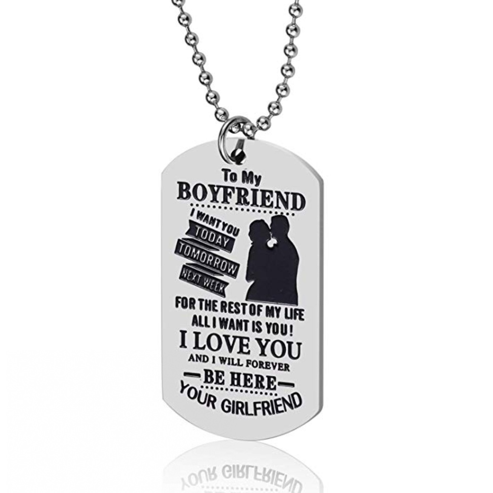 To My Boyfriend Necklace Gift for Valentines Day - Picture 4 of 5